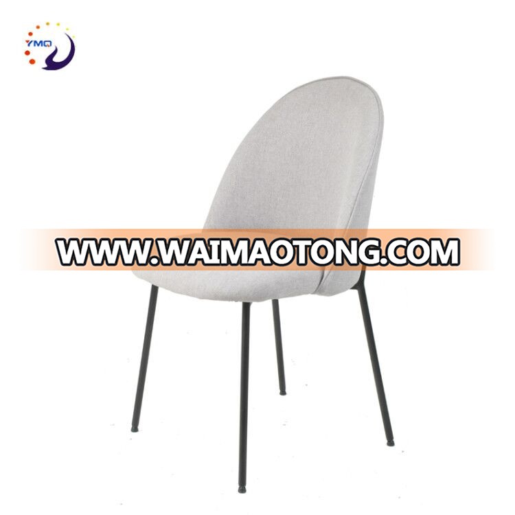 China Wholesale modern design dining room blue fabric dining chair metal